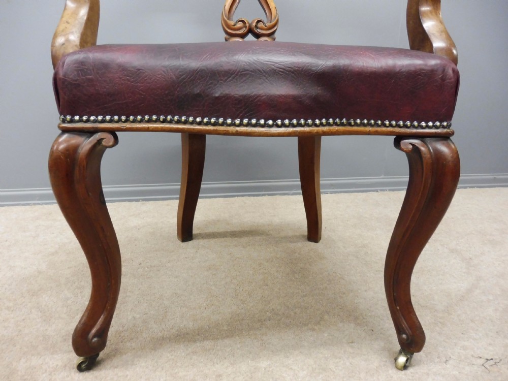 LARGE COMFORTABLE MAHOGANY DESK CHAIR CIRCA 1850 View VIII