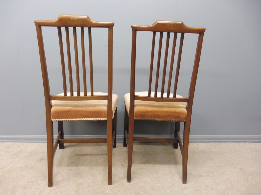 SET OF 8 INLAID MAHOGANY DINING CHAIRS CIRCA 1900 View V