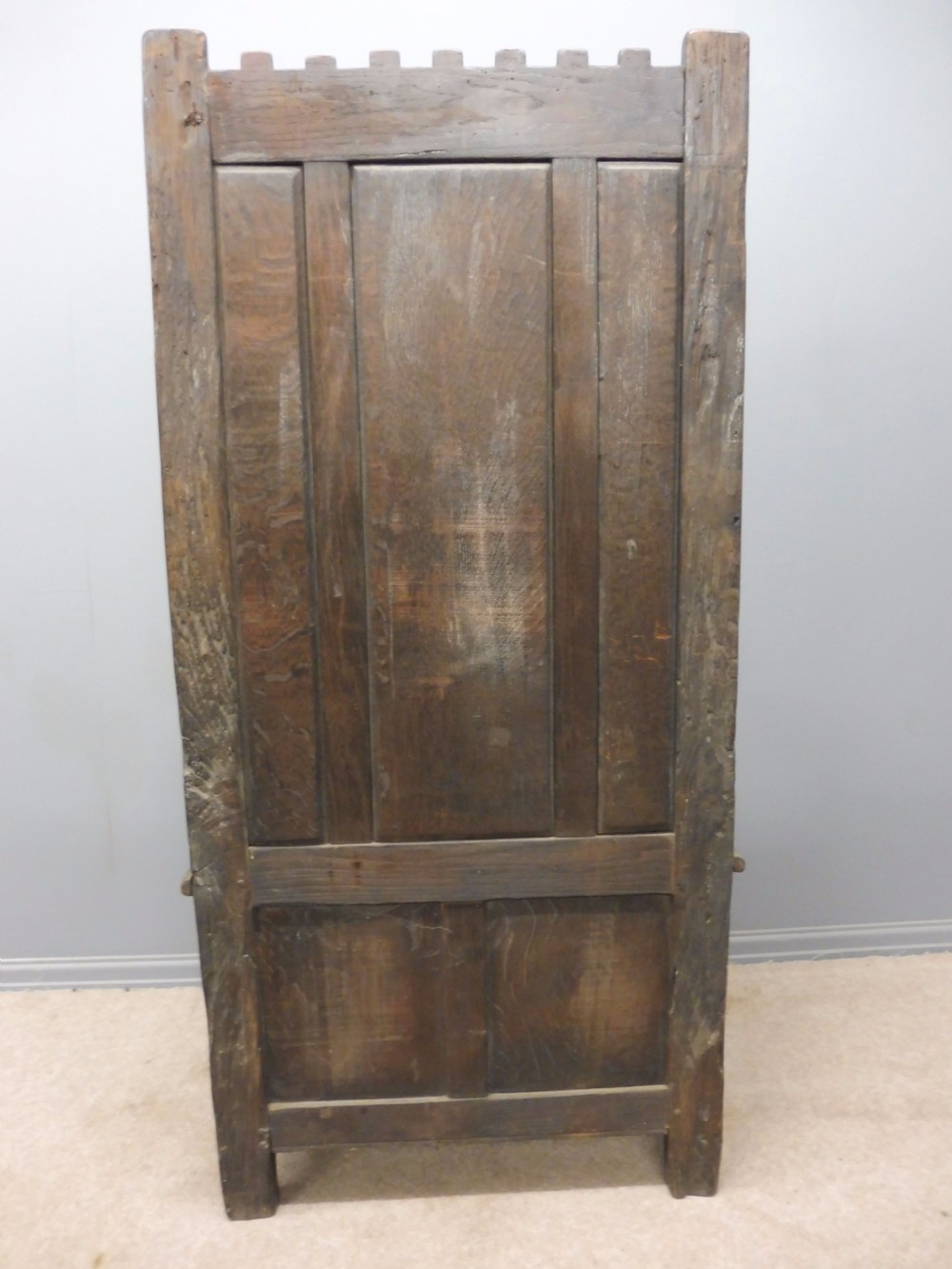 ABSOLUTELY STUNNING 19th CENTURY OAK GOTHIC BOX CHAIR CIRCA 1880 View XV