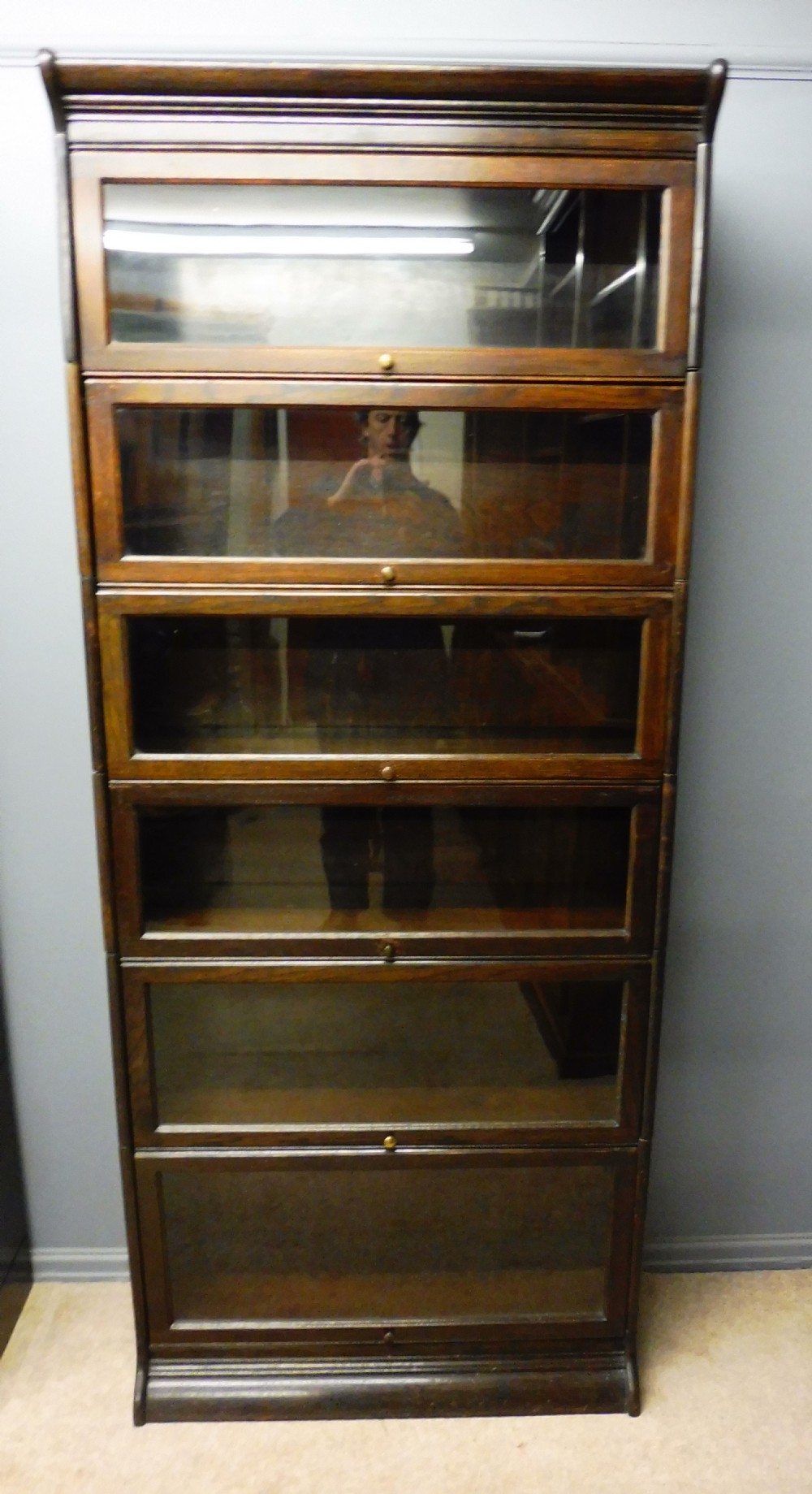 LARGE PAIR OF SECTIONAL LAWYERS BOOKCASES View III