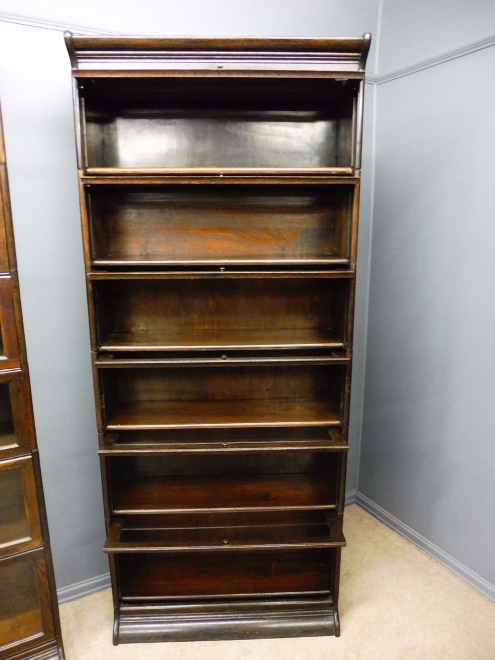 LARGE PAIR OF SECTIONAL LAWYERS BOOKCASES View V