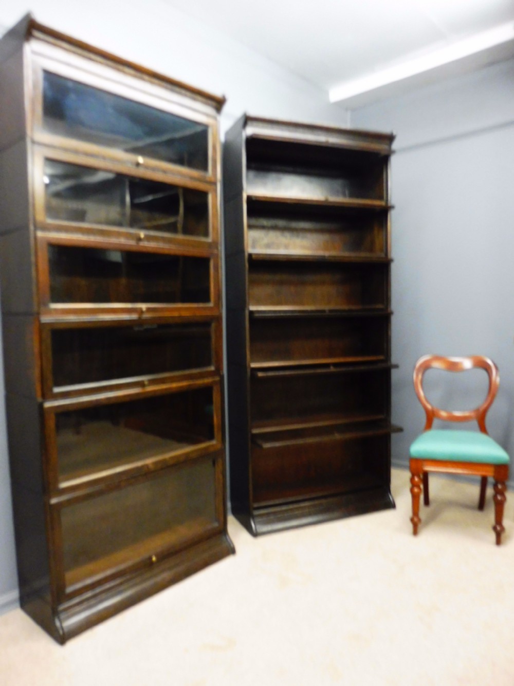 LARGE PAIR OF SECTIONAL LAWYERS BOOKCASES View VII