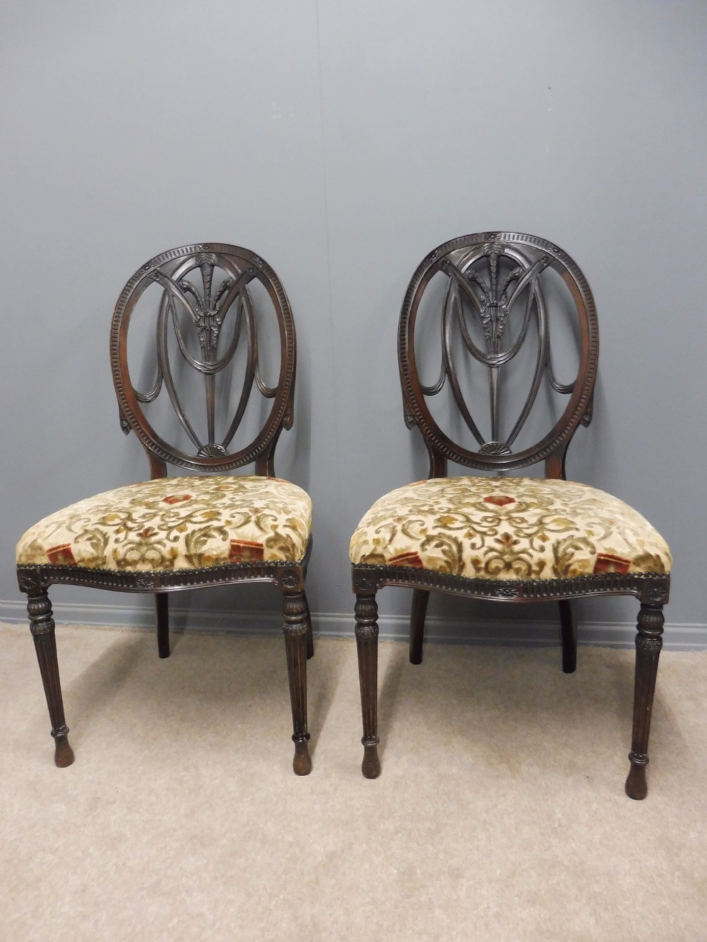 SET OF 6 SUPERIOR QUALITY MAHOGANY DINING CHAIRS CIRCA 1900 View III