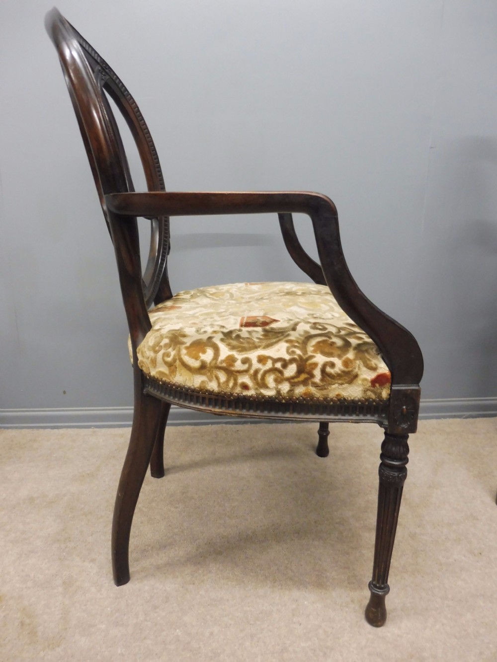 SET OF 6 SUPERIOR QUALITY MAHOGANY DINING CHAIRS CIRCA 1900 View V