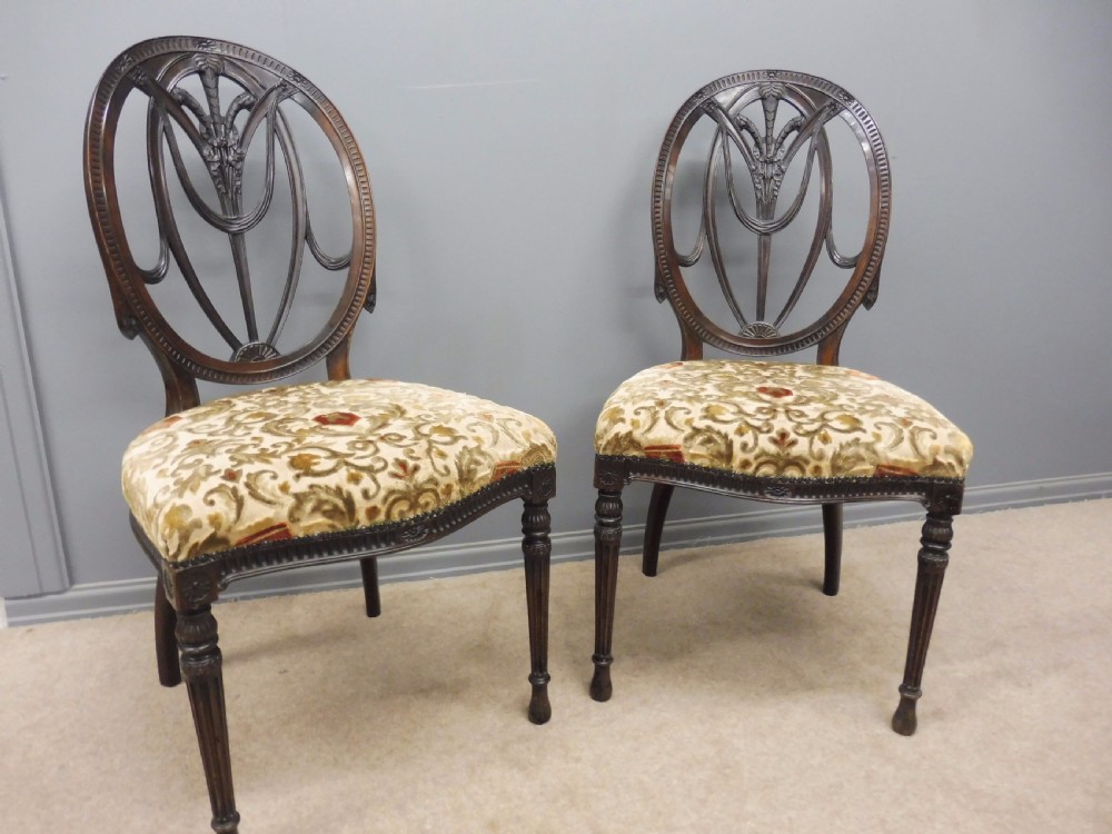 SET OF 6 SUPERIOR QUALITY MAHOGANY DINING CHAIRS CIRCA 1900 View IX