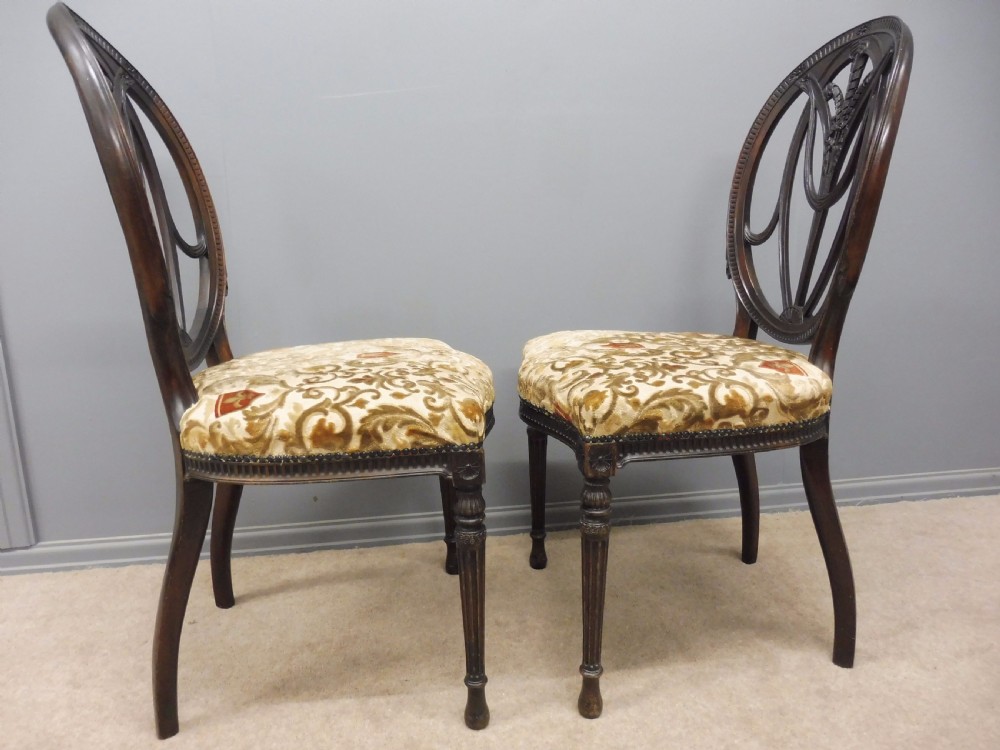 SET OF 6 SUPERIOR QUALITY MAHOGANY DINING CHAIRS CIRCA 1900 View X