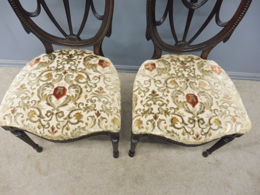SET OF 6 SUPERIOR QUALITY MAHOGANY DINING CHAIRS CIRCA 1900 View XI