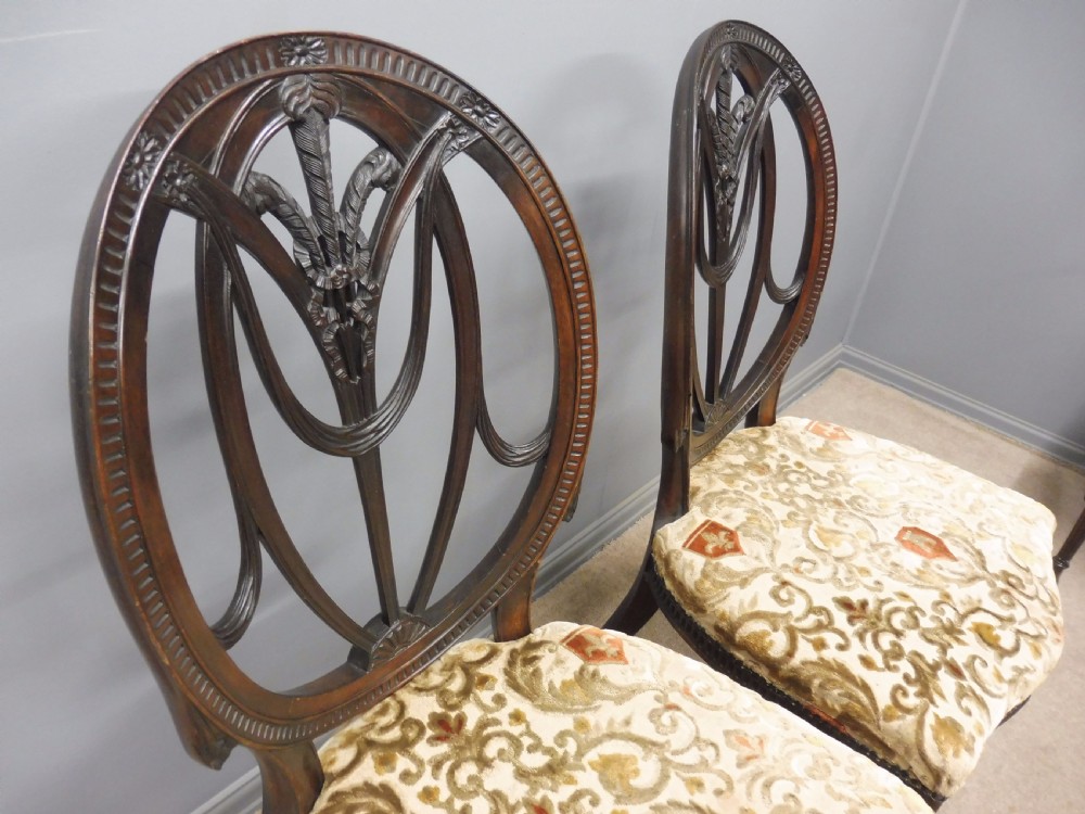 SET OF 6 SUPERIOR QUALITY MAHOGANY DINING CHAIRS CIRCA 1900 View XII
