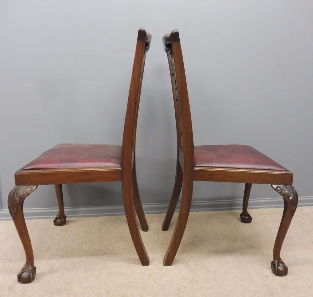 SET OF 10 CHIPPENDALE STYLE MAHOGANY DINING CHAIRS CIRCA 1900 View V