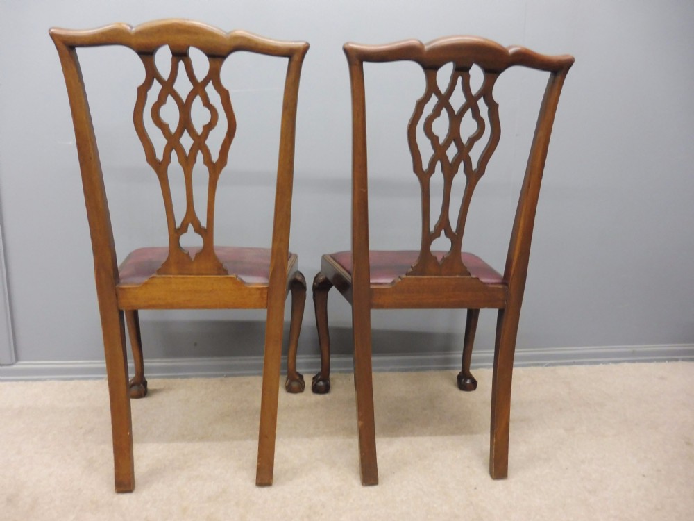 SET OF 10 CHIPPENDALE STYLE MAHOGANY DINING CHAIRS CIRCA 1900 View VI