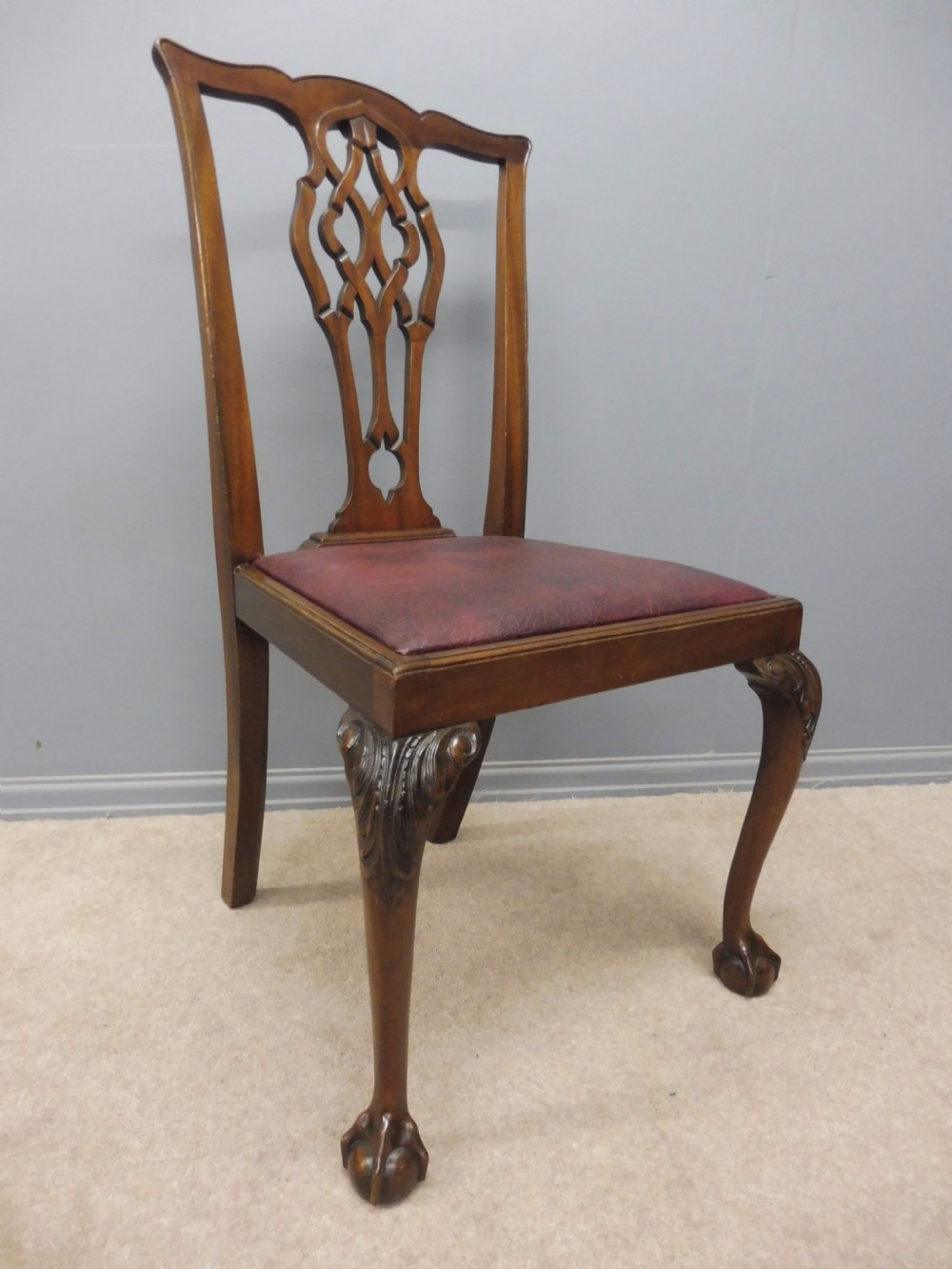 SET OF 10 CHIPPENDALE STYLE MAHOGANY DINING CHAIRS CIRCA 1900 View VII