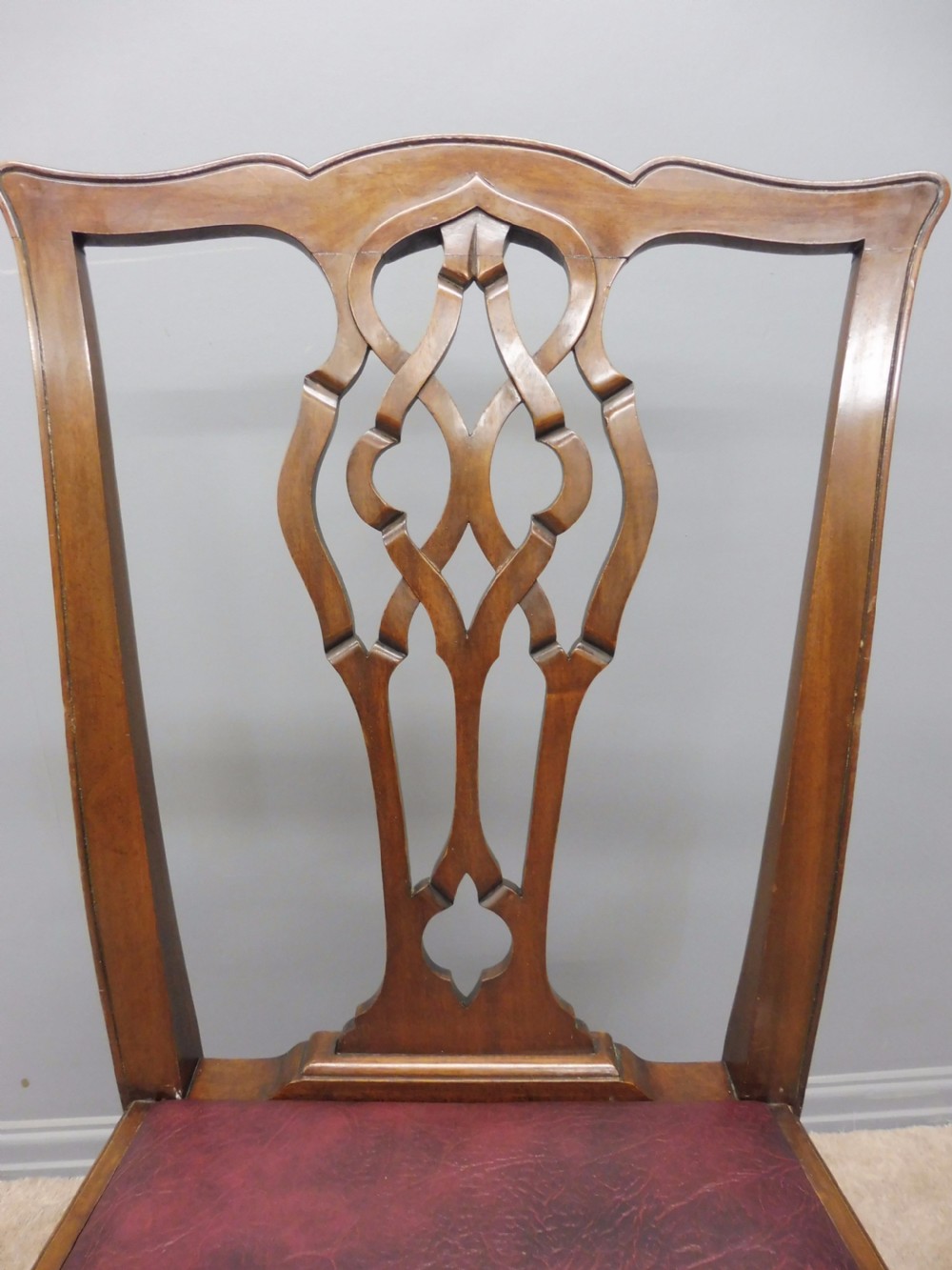 SET OF 10 CHIPPENDALE STYLE MAHOGANY DINING CHAIRS CIRCA 1900 View VIII