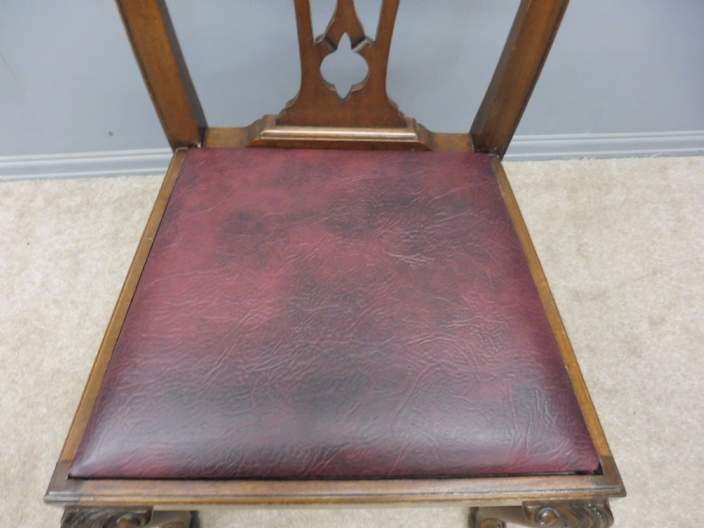 SET OF 10 CHIPPENDALE STYLE MAHOGANY DINING CHAIRS CIRCA 1900 View X