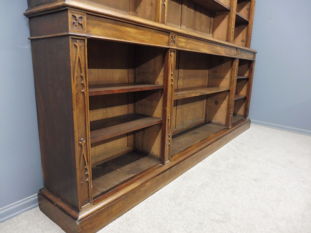 LARGE 19TH CENTURY MAHOGANY OPEN BOOKCASE View VII