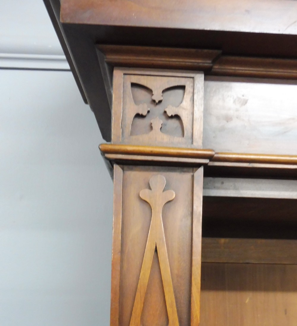 LARGE 19TH CENTURY MAHOGANY OPEN BOOKCASE View XII