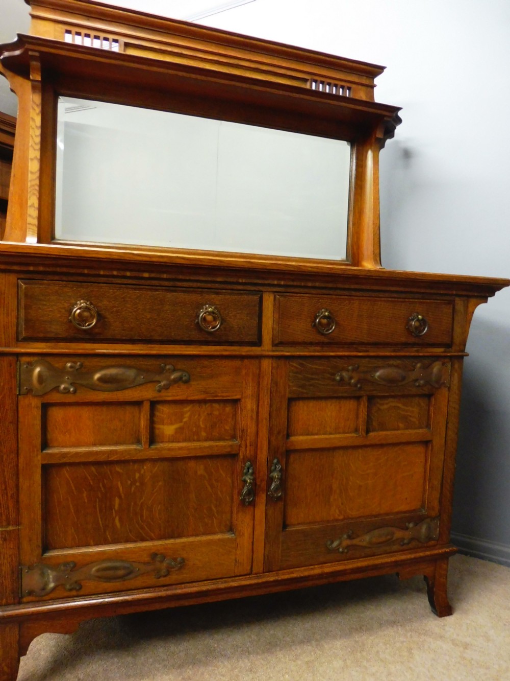 OAK ARTS AND CRAFTS SIDEBOARD View II