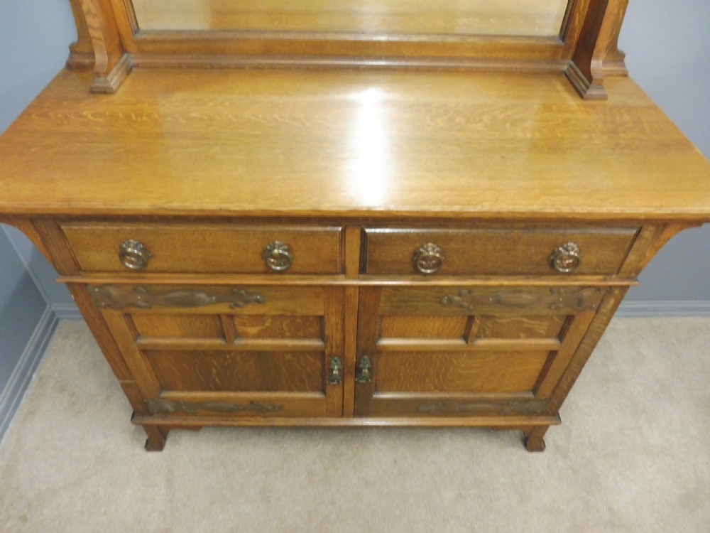 OAK ARTS AND CRAFTS SIDEBOARD View III