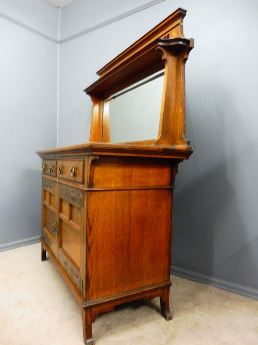 OAK ARTS AND CRAFTS SIDEBOARD View IV
