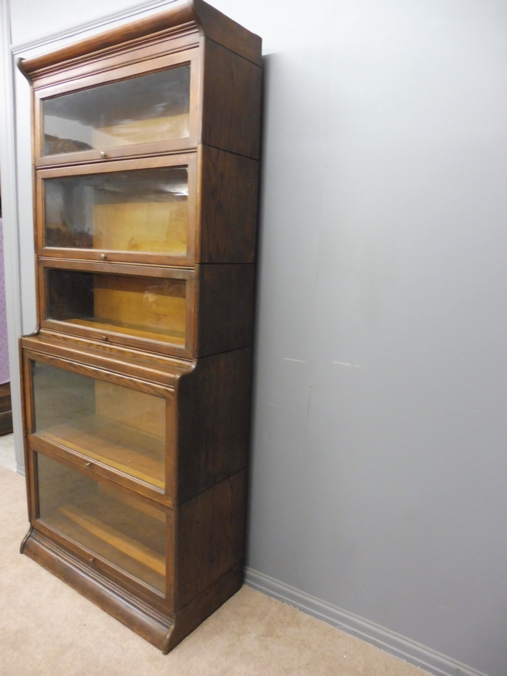 TALL OAK GUNN SECTIONAL BOOKCASE View III