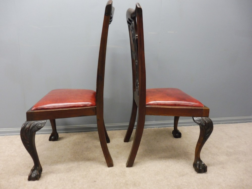 SET OF 8 GOOD QUALITY CHIPPENDALE DESIGN DINING CHAIRS CIRCA 1900 View VII