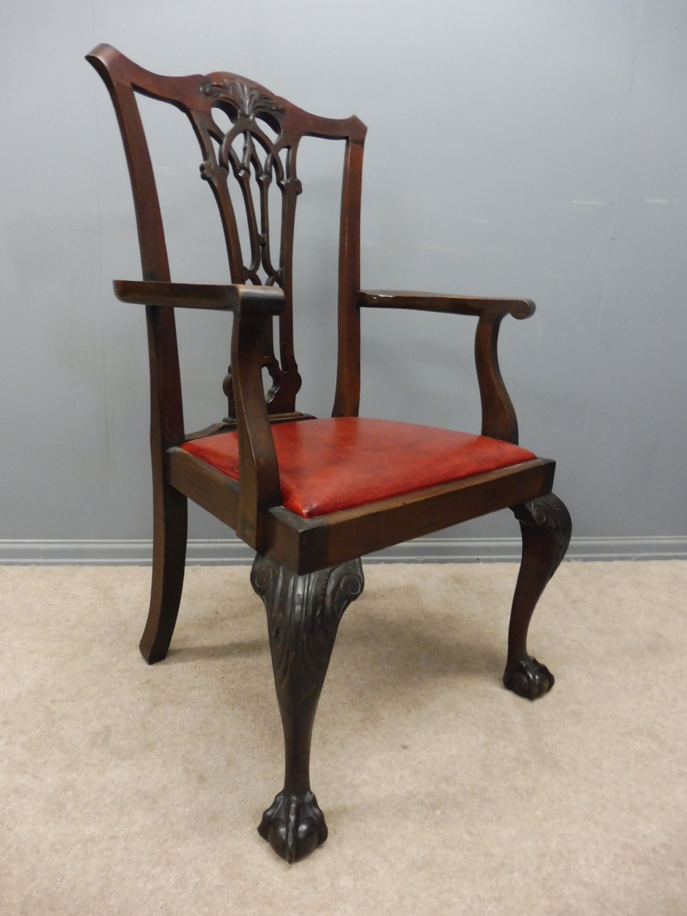 SET OF 8 GOOD QUALITY CHIPPENDALE DESIGN DINING CHAIRS CIRCA 1900 View XII