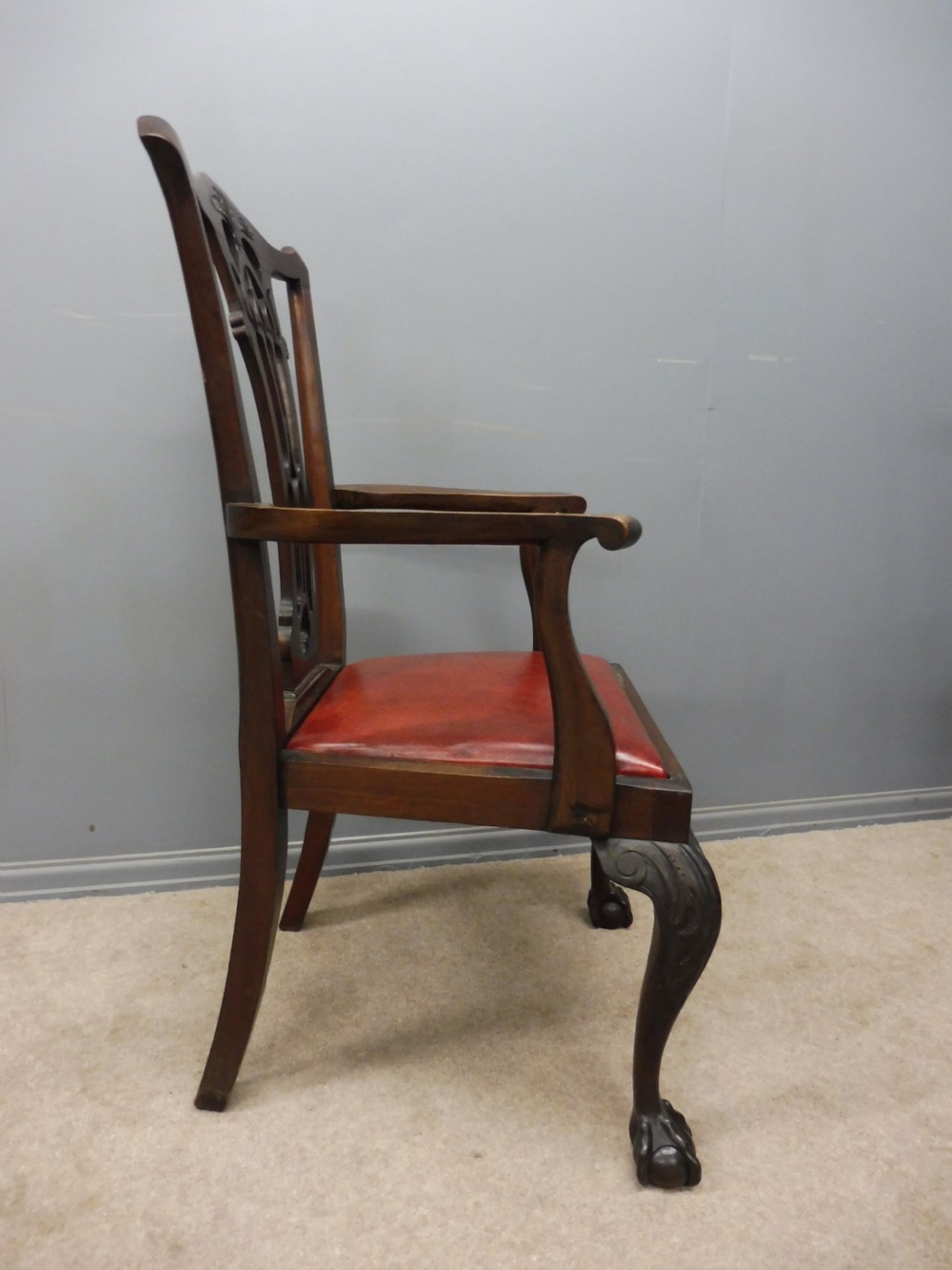SET OF 8 GOOD QUALITY CHIPPENDALE DESIGN DINING CHAIRS CIRCA 1900 View XIII