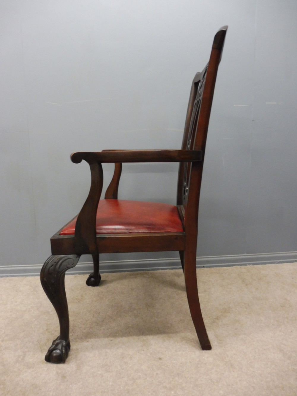 SET OF 8 GOOD QUALITY CHIPPENDALE DESIGN DINING CHAIRS CIRCA 1900 View XV