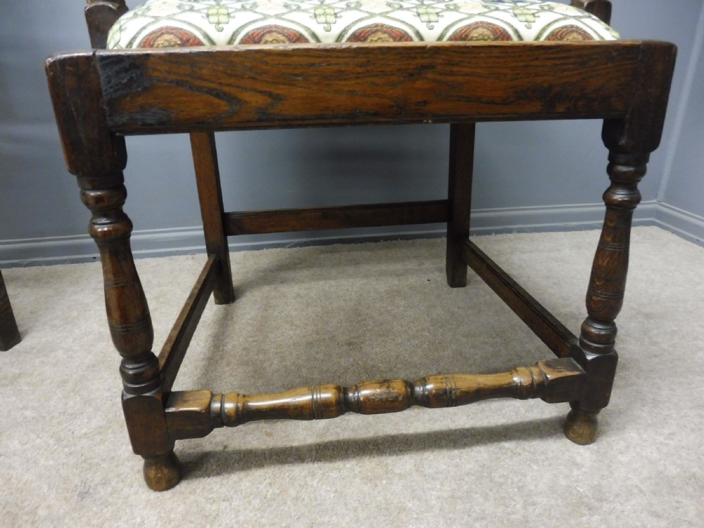SUPERB PAIR OF OAK 19TH CENTURY GOTHIC INSPIRED ARTS AND CRAFTS ARMCHAIRS View X