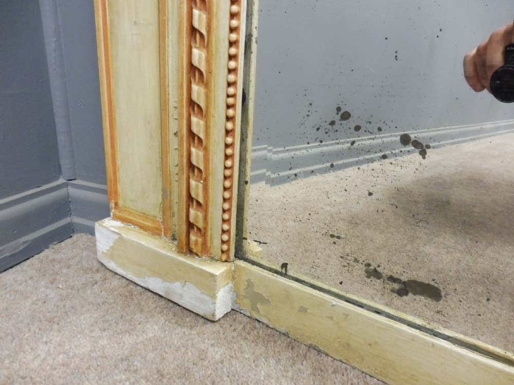 ANTIQUE FRENCH PAINTED MIRROR CIRCA 1900 View III