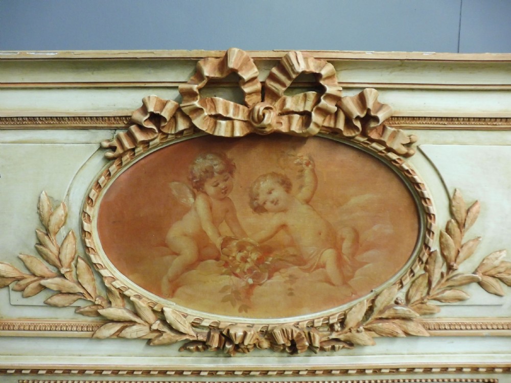 ANTIQUE FRENCH PAINTED MIRROR CIRCA 1900 View IX