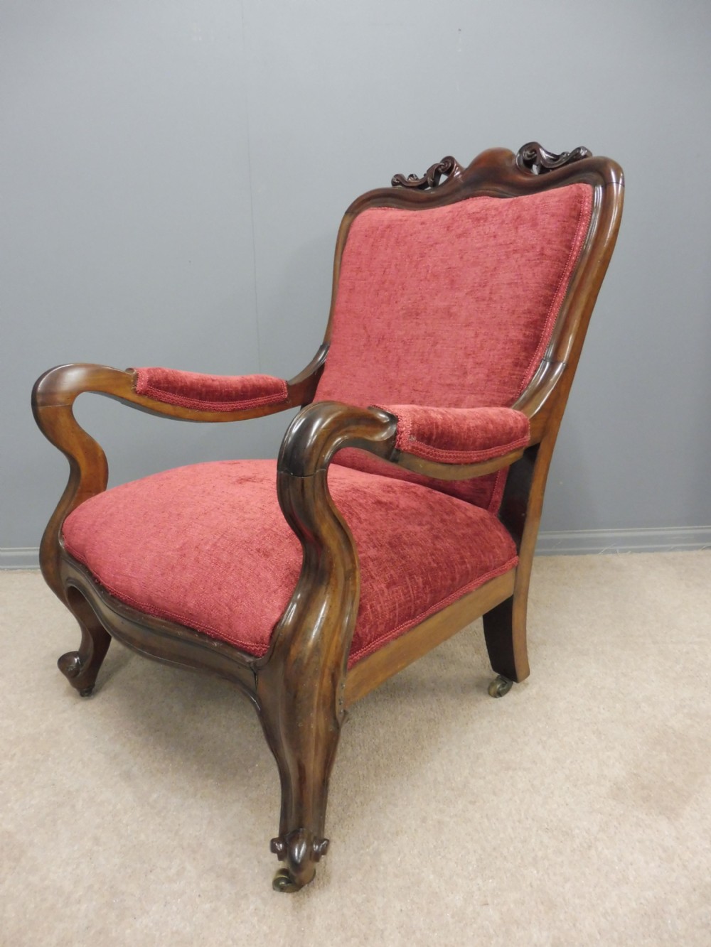 EARLY 19TH CENTURY MAHOGANY LIBRARY ARMCHAIR  View V