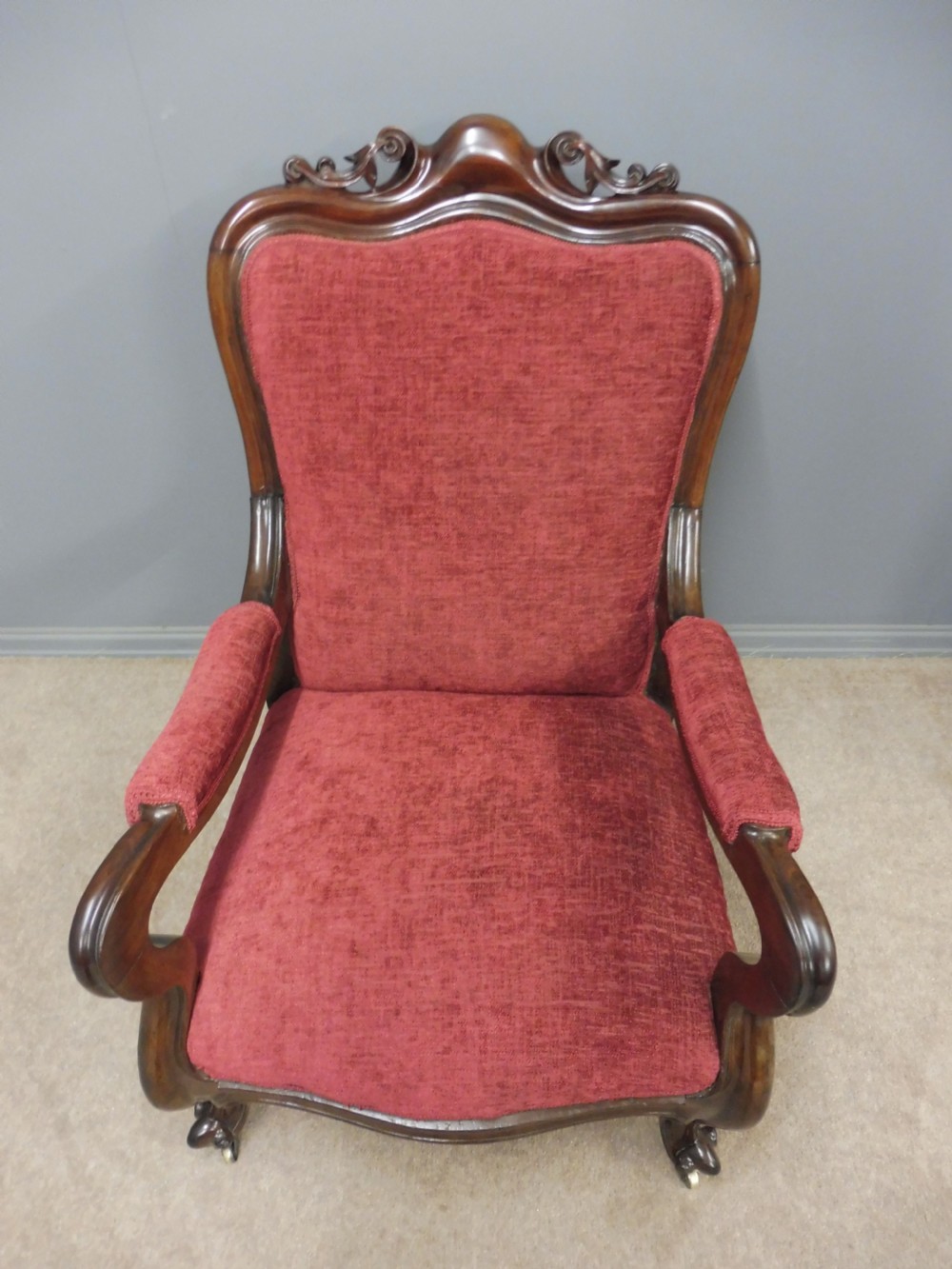 EARLY 19TH CENTURY MAHOGANY LIBRARY ARMCHAIR  View XI