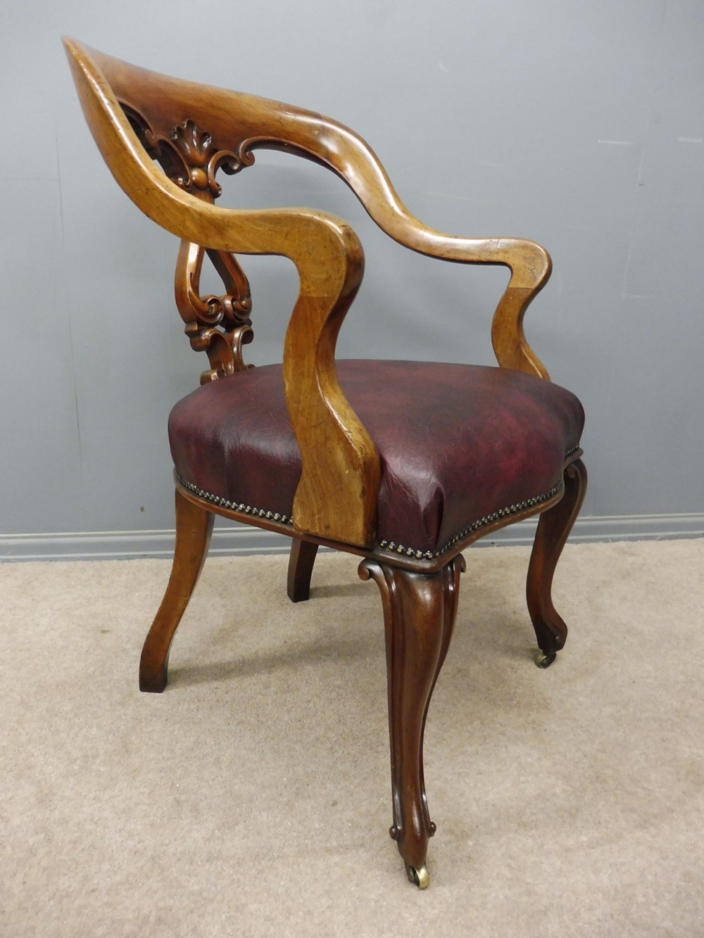 19th century mahogany desk or library chair