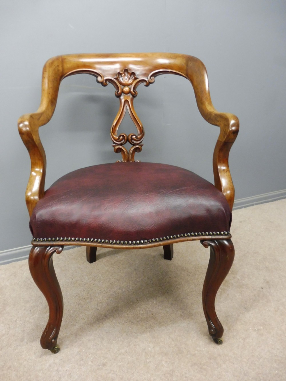 19th century mahogany desk or library chair View II