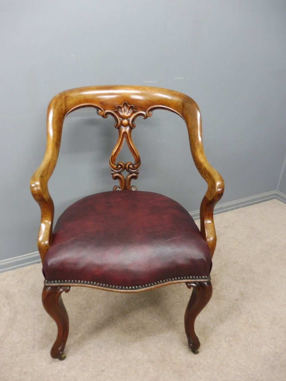 19th century mahogany desk or library chair View III