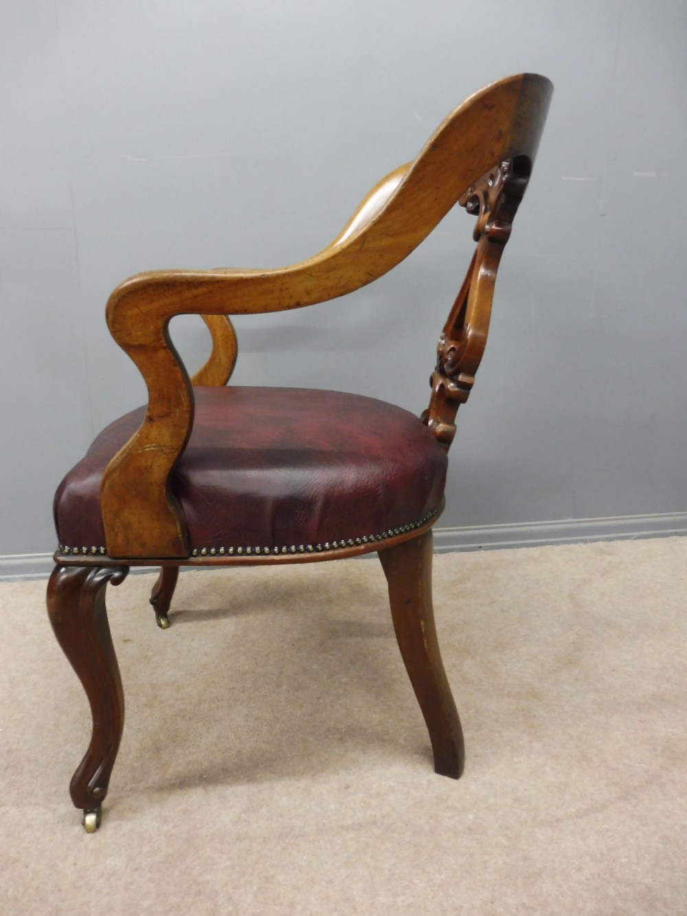 19th century mahogany desk or library chair View V