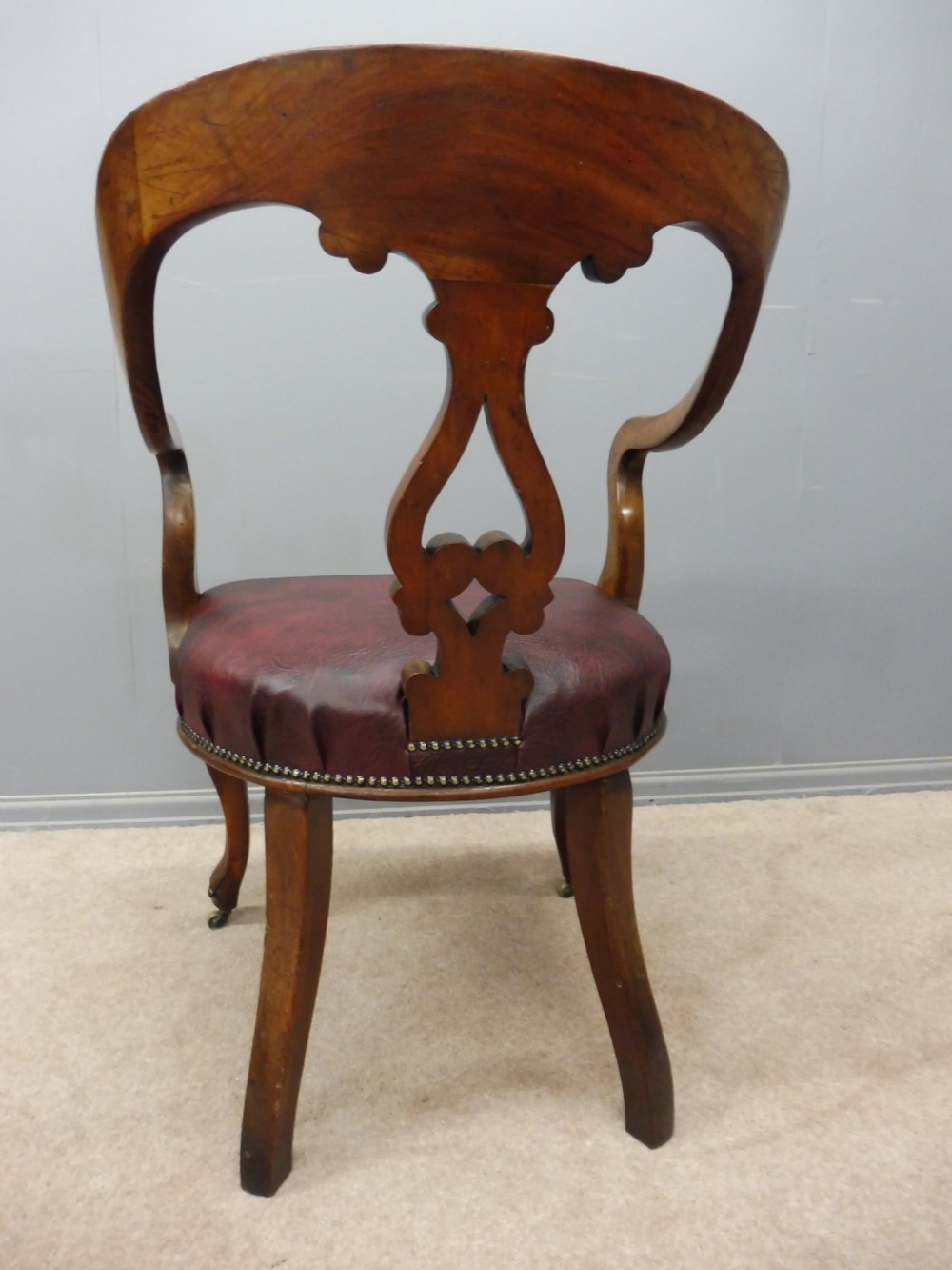 19th century mahogany desk or library chair View VI