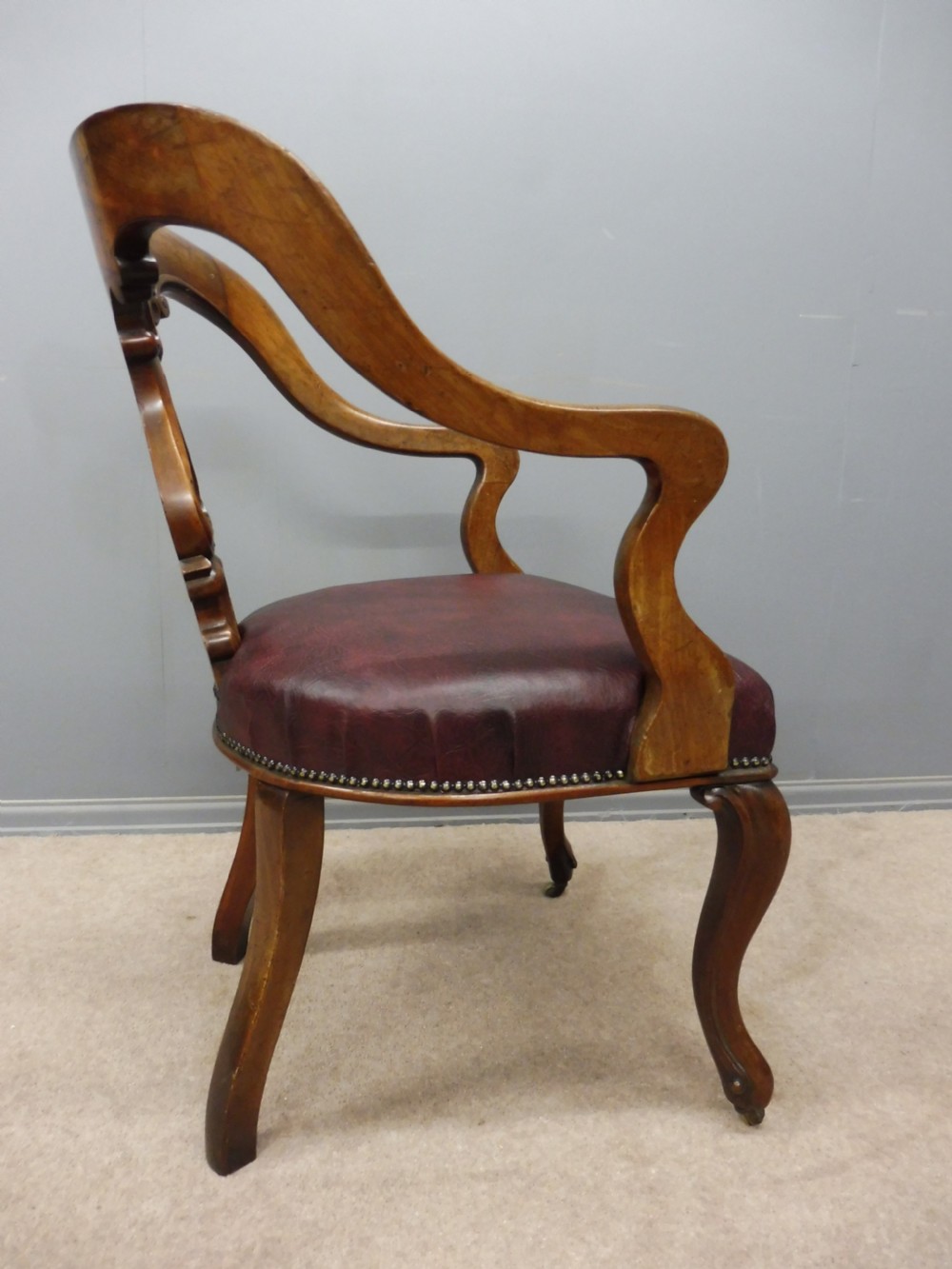 19th century mahogany desk or library chair View VII
