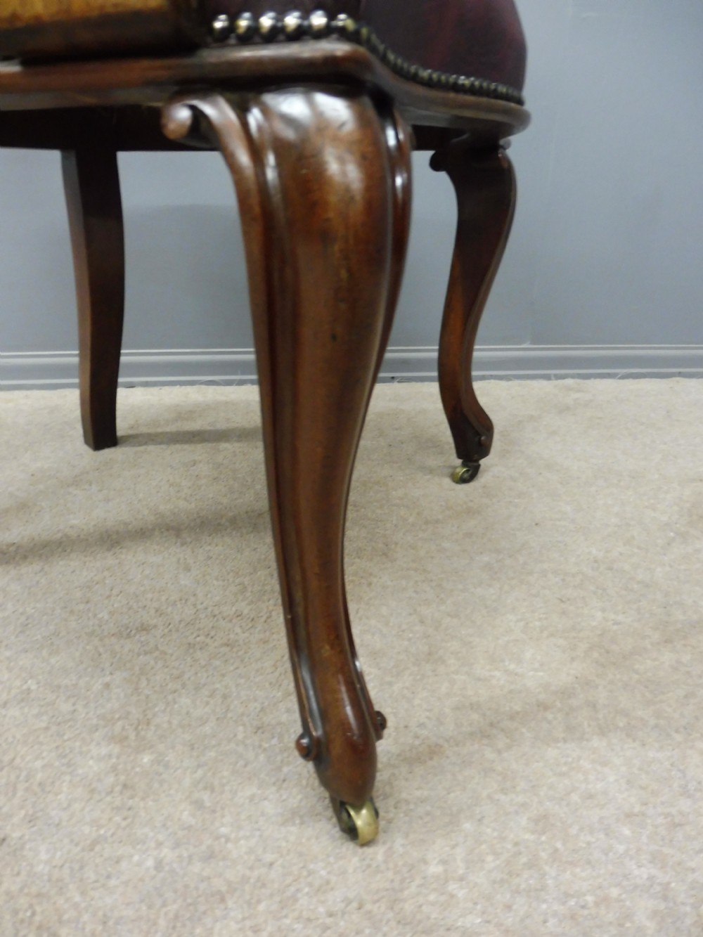 19th century mahogany desk or library chair View VIII