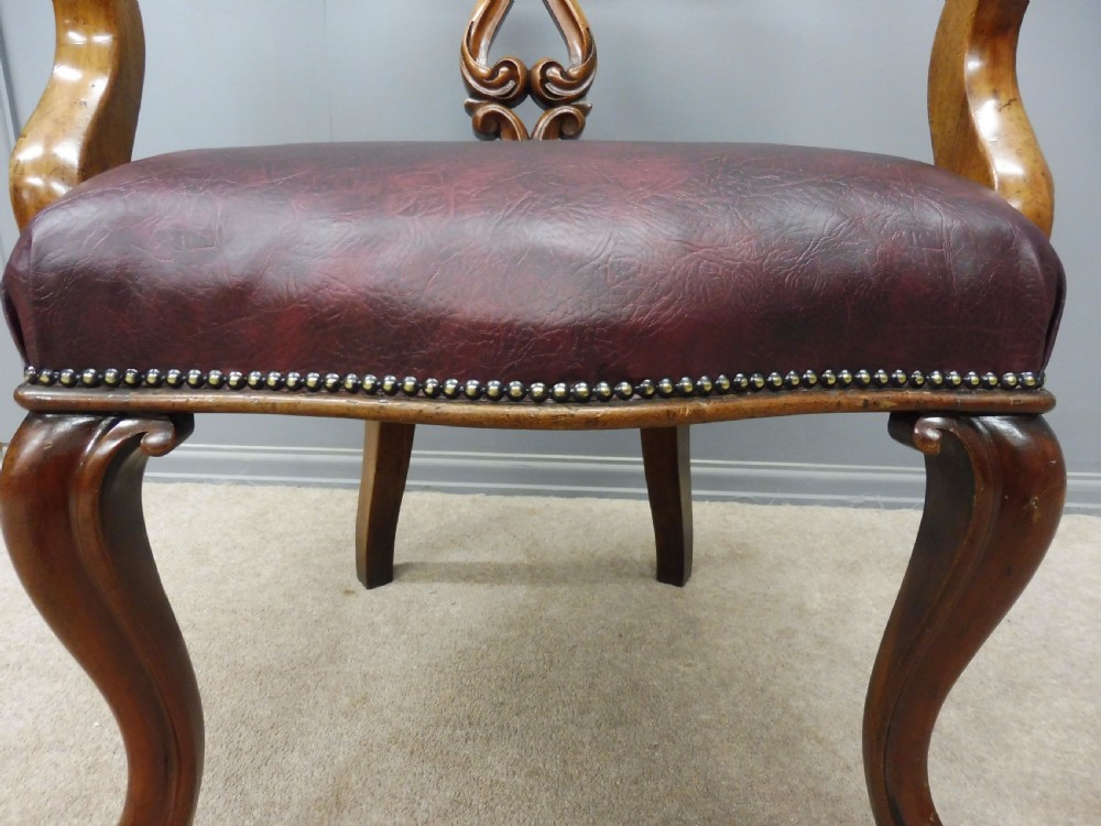 19th century mahogany desk or library chair View IX