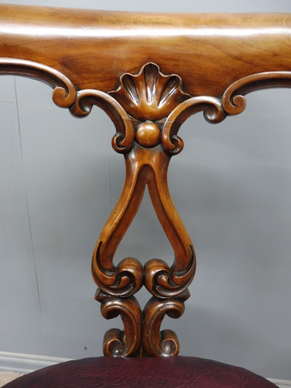 19th century mahogany desk or library chair View XI