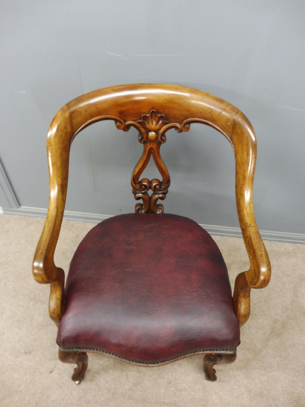 19th century mahogany desk or library chair View XII