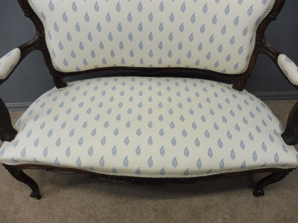 19TH CENTURY SMALL FRENCH WALNUT SOFA View IV