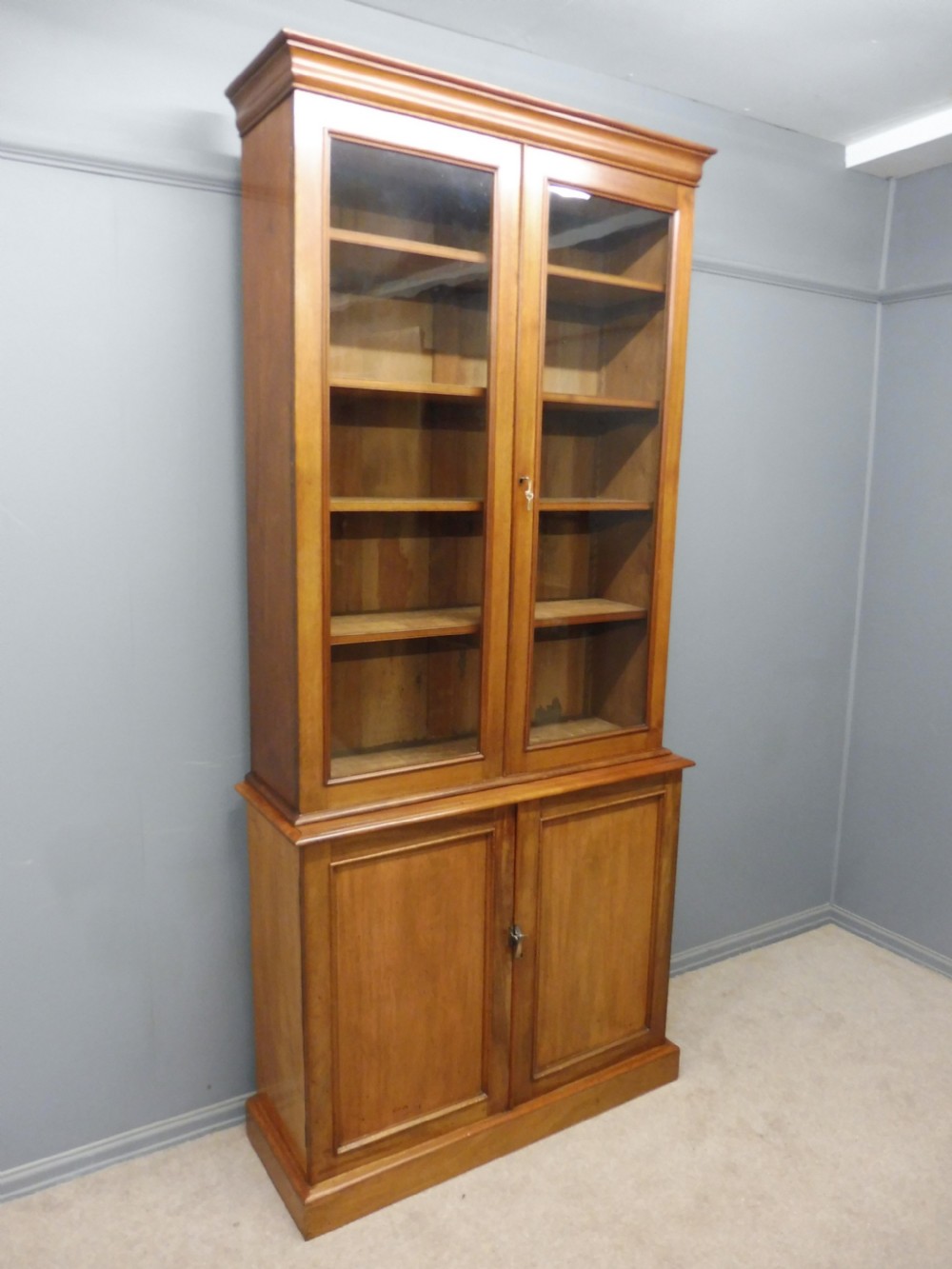 TALL SLIM 19TH CENTURY MAHOGANY BOOKCASE