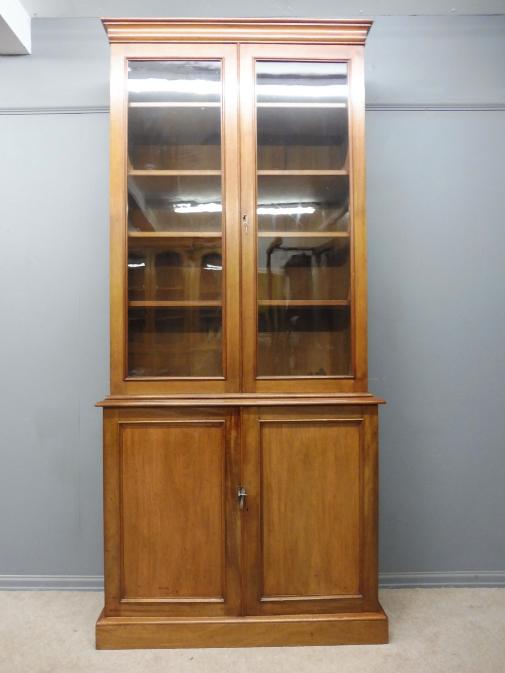 TALL SLIM 19TH CENTURY MAHOGANY BOOKCASE View II