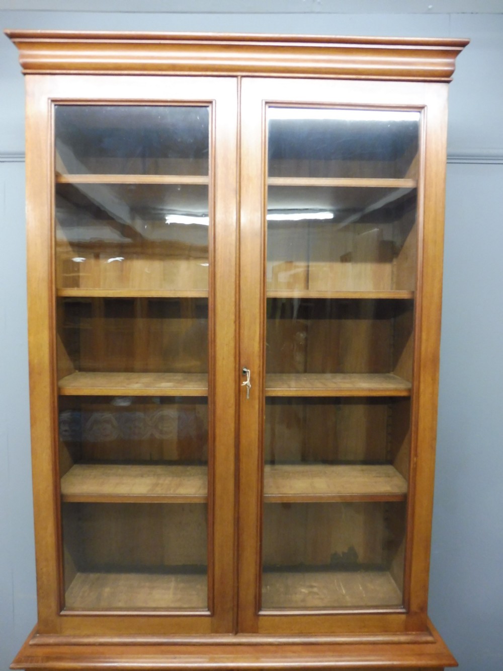 TALL SLIM 19TH CENTURY MAHOGANY BOOKCASE View IV