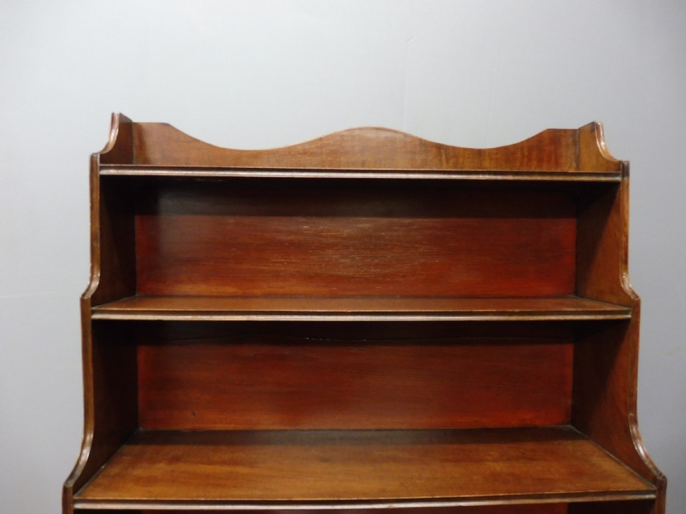 SMALL 19TH CENTURY MAHOGANY WATERFALL BOOKCASE View VI