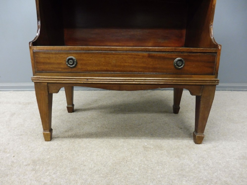 SMALL 19TH CENTURY MAHOGANY WATERFALL BOOKCASE View VIII