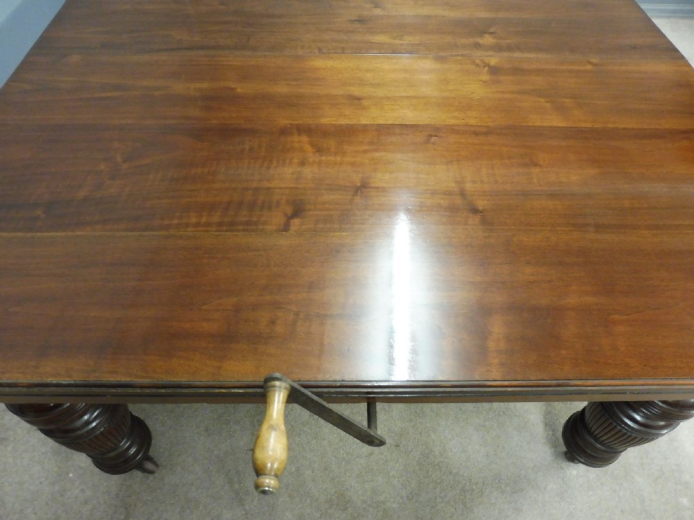 VICTORIAN 2 LEAF WALNUT EXTENDING DINING TABLE SEATS 10 View IV