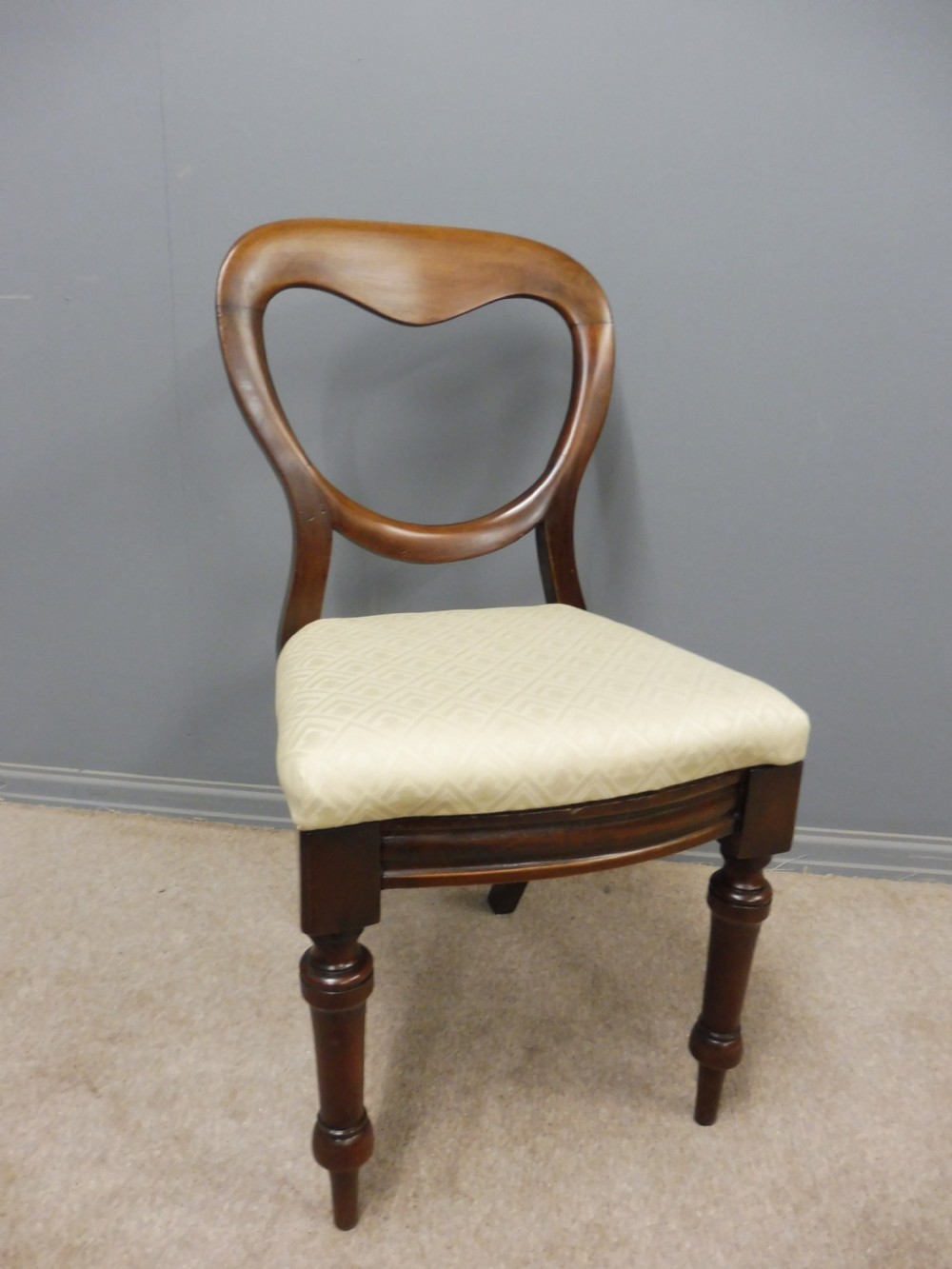 SET OF SIX VICTORIAN MAHOGANY BALLOON BACK DINING CHAIRS View IV